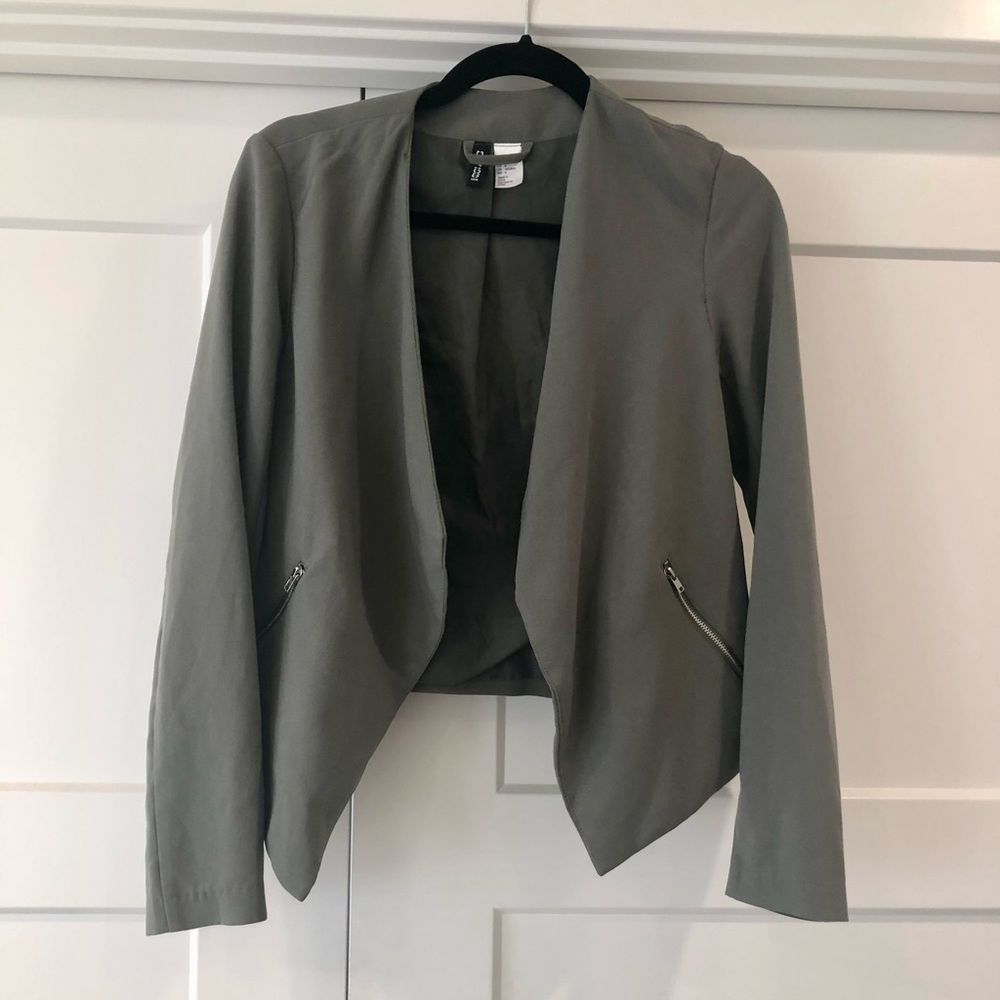 Cropped Army Green Jacket